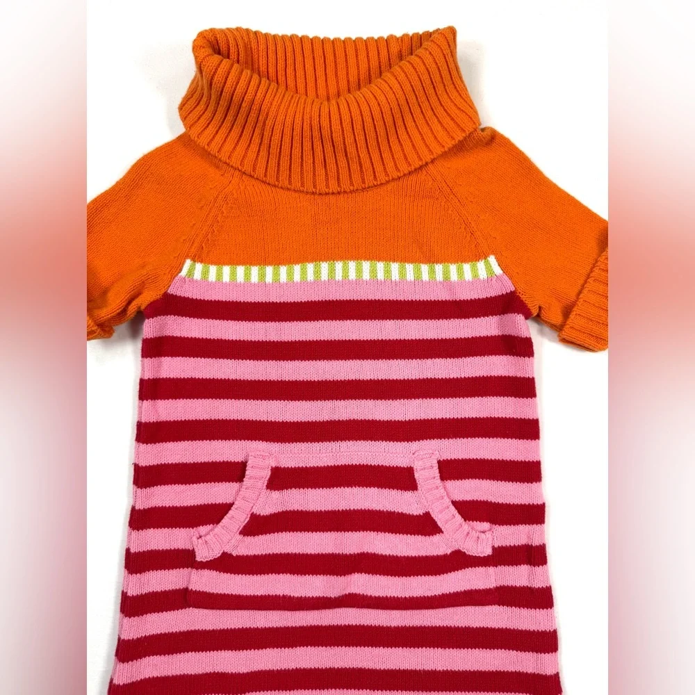 GYMBOREE Girls Sweater Dress Striped Turtleneck 4 Winter Brights‎ 2011 Kidcore